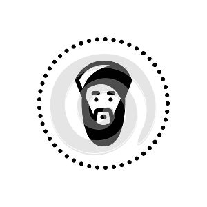 Black solid icon for Laden, fraught and sag