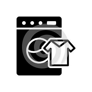 Black solid icon for Laundry, washing and wash