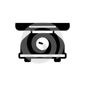 Black solid icon for Lbs, weight and scale