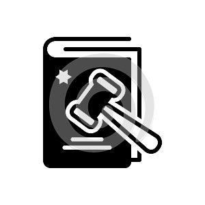 Black solid icon for Legitimate, legalized and licit