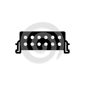 Black solid icon for Lightbars, electronic and flash