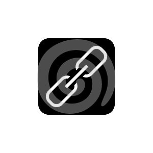 Black solid icon for Link, chain and hyperlink