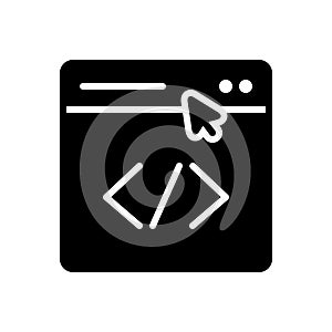 Black solid icon for Link, submission and submit