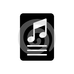 Black solid icon for Lyric, studio and music