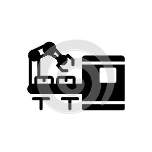 Black solid icon for Machine, instrument and modality