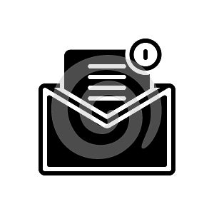 Black solid icon for Mail, email and tidings