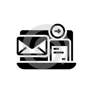 Black solid icon for Mailto, software and mail