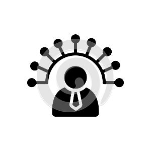Black solid icon for Manager, admin and secretary