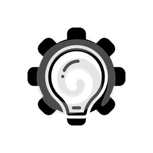 Black solid icon for Methodologies, brainstorm and plan