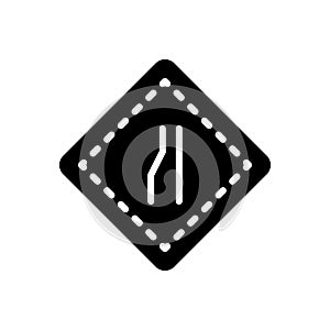 Black solid icon for Narrow, parochial and highway