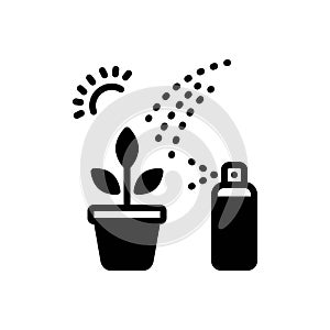 Black solid icon for Necessary, plant and fundamental