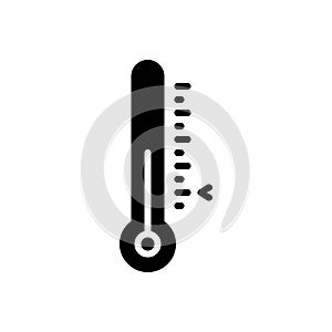 Black solid icon for Normally, ordinarily and temperature,