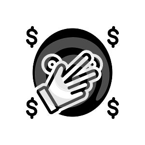 Black solid icon for Notoriety, slander and infamy