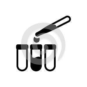 Black solid icon for Observe, laboratory and pathology