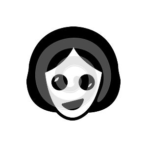 Black solid icon for Oddity, abnormality and contrast