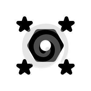 Black solid icon for Odds, difference and distinction