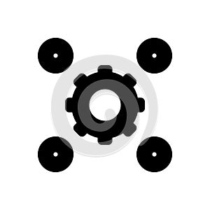 Black solid icon for Odds, difference and distinction