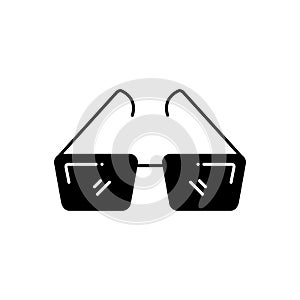 Black solid icon for Opticianry, optical and frames