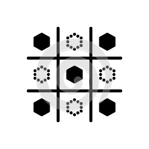 Black solid icon for Ought, game and design