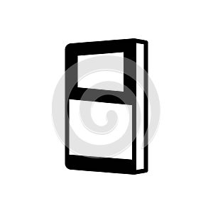 Black solid icon for Paperbacks, pamphlet and novel