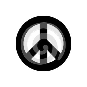 Black solid icon for Peaceful, sign and grunge