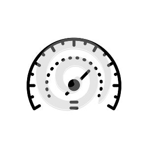 Black solid icon for Peregrinate, rpm and speedmeter