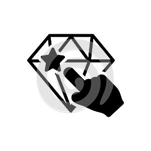 Black solid icon for Perfectionist, carve and excision