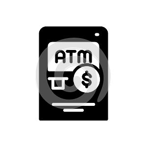 Black solid icon for Perks, benefits and atm