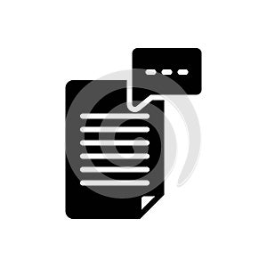 Black solid icon for Phrase, idiom and sentence