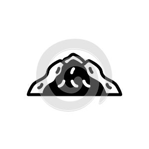 Black solid icon for Pile, agglomeration and chunk