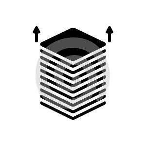 Black solid icon for Pile, heap and agglomeration