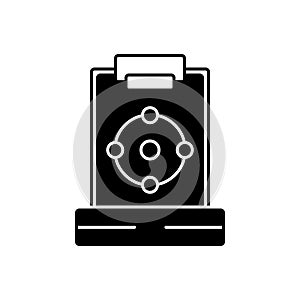 Black solid icon for Plan, scheme and idea