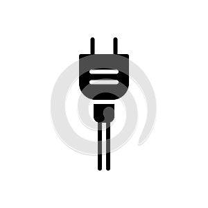 Black solid icon for Plug, power and gadget