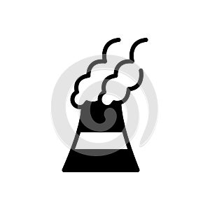 Black solid icon for Pollutants, pollutant and polluted