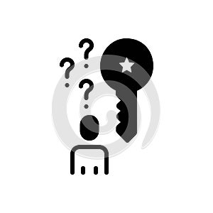 Black solid icon for Possibilities, probability and likelihood