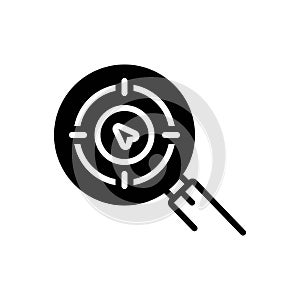 Black solid icon for Predict, forecast and envision