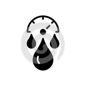 Black solid icon for Pressure, blood and gauge
