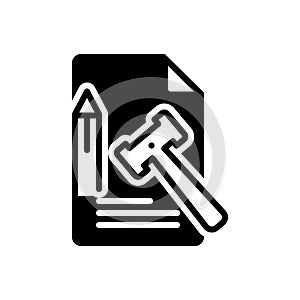 Black solid icon for Principle, truth and tenet