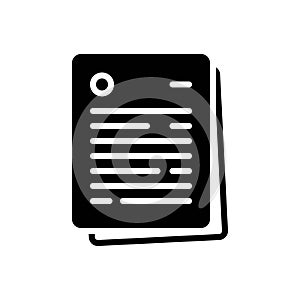 Black solid icon for Proposals, offer and motion