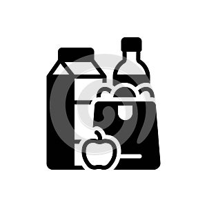 Black solid icon for Provisions, supplying and goods