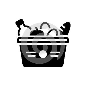 Black solid icon for Provisions, supplying and product