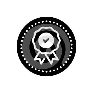 Black solid icon for Qualities, merits and attribute