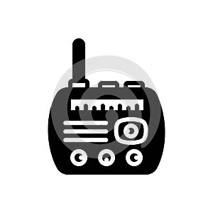 Black solid icon for Radios, music and communication