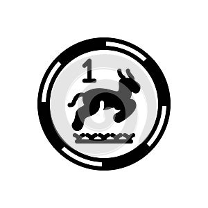 Black solid icon for Rand, ledge and fawn