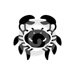 Black solid icon for Realistic, sensible and crab