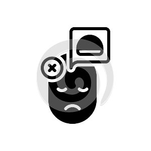 Black solid icon for Refuse, junk and unhealthy