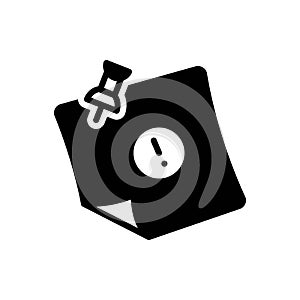 Black solid icon for Remembered, bubble and circle