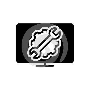 Black solid icon for Repair, mending and remake