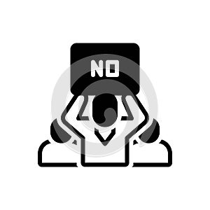 Black solid icon for Resist, protest and opposition