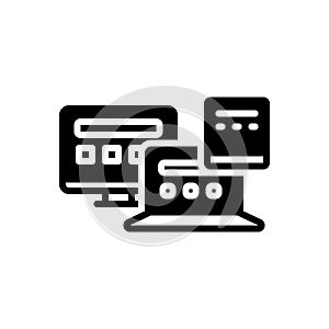 Black solid icon for Responsive, responsible and liable